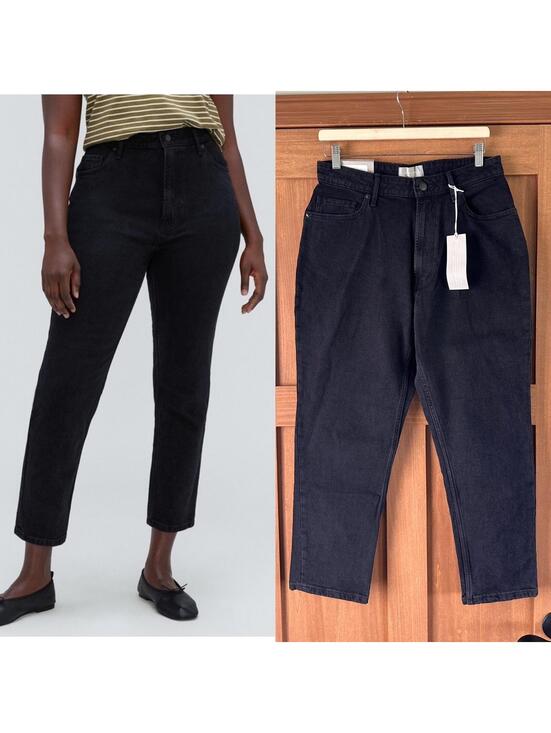 Everlane Denim - NWT Everlane The Curvy Cheeky Jean Crop Straight Leg Black Women’s size 31